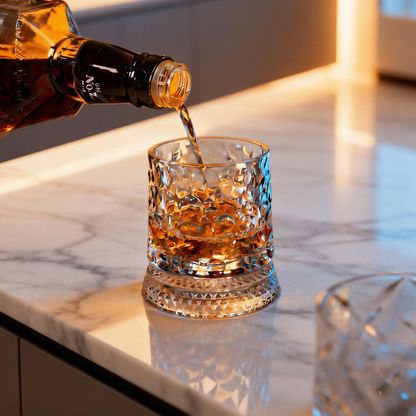 Ellis Rotating Whiskey Glass — Bubble design